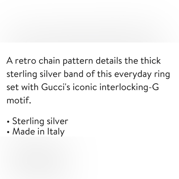 GUCCI interlocking-G sterling silver ring - Picture 3 of 5